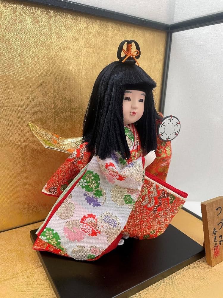 雛人形　糸巻き 好光作　ガラスケース入 光宮作 雛人形 ガラスケース入